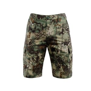 2021 Summer Mens Baggy Multi Pocket Wojskowy Camo Shorts Cargo Luźne Gorące Bryczesy Męskie Długie Kamuflaż Bermuda Capris Plus Size X0601