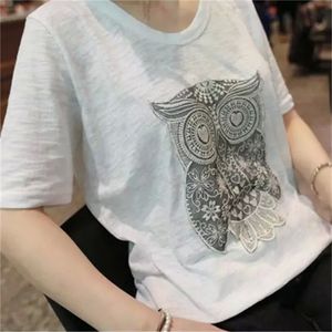 Embroidered Funny Cotton Oversize T Shirt Women Short Sleeve Loose Female Tshirt Summer Tee Tops Mujer Harajuku 210423