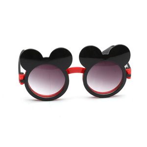 INS fashion Children cartoon Sunglasses cute kids animal ear style adumbral glasses boys girls Can flip outdoor goggles S1068