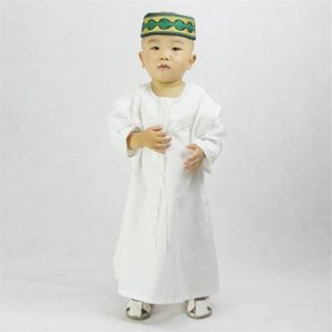 Abbigliamento etnico Jubba Thobe Ragazzi Bambini islamici Musulmano Arabo Abaya Vestaglie per neonato Caftano Islam Abbigliamento per bambini Bambino 1-3 anni