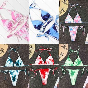 Omkagi badkläder kvinnor slips färg bikini set baddräkt beachwear push up simma badkläder sexig bandage baddräkt bikini 2020x0523