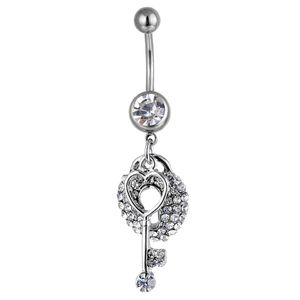 YYJFF D0024 The key and lock styles Belly Button Navel belly Rings