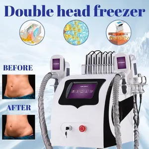 Cryo Yağ Dondurucu Vücut Zayıflama Makinesi RF Lazer Kavitasyon Sistemi Heykel Donma Lazer Liposuction