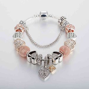 ANNAPAER Fashion Luxury Rhintone Beads Charms Trendy Retro Beads Fit Pan Original Bracelets Bangl Pendant Bracelets