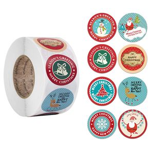 Merry Christmas Tema SEAL Etichette adesivi di Natale Tree Elk Snowflake Candy Borse Borse Borse Borse Regali Decorazioni adesive Box Box Decorations New Year Hy0187