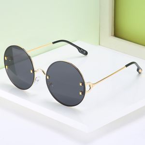 Óculos de sol polarizados de luxo homens e mulheres designer de marca redondo tendência modelo de rua óculos uv400 lente alta qualidade com caixas