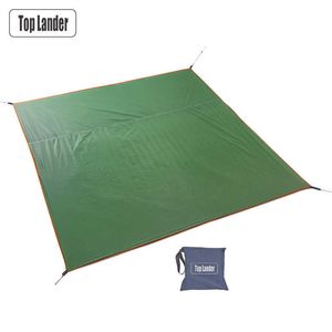 トップランダーギアテントフロアセーバーマルチ機能的な防水テントのフットプリントシートビーチピクニックマットキャンプハイキング旅行Y0706