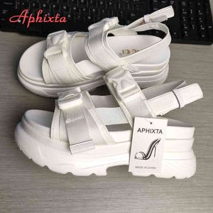 Afixta Platformy Buty Damskie Sandały Kluby Obcasy Buty Wysokość Afryce Kobiety Klamra Gruby Size Plażowe Sandały Kobieta Sandal K78