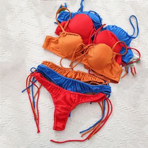 costume da bagno sexy da donna costumi da bagno bikini nuoto costumi da bagno due pezzi multi colori tessuto luminoso moda tagli a vita alta costumi da bagno bikini biancheria intima da bagno moda praia