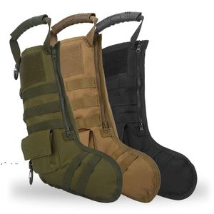 Speed ​​Teack Tactical Christmas Stocking z uchwytem Strona główna Mantel Dekoracji Prezent Patriotyczne Kamuflaż Archiód Dostawy LLB12101