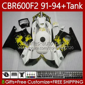 Body Kit für HONDA Karosserie CBR600F2 600CC 600FS 63No.201 CBR 600 600F2 91-94 Graffiti gelb CBR600 F2 FS CC 91 92 93 94 CBR600FS CBR600-F2 1991 1992 1993 1994 Verkleidung + Tank