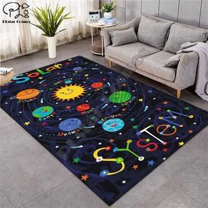 Krabbelmatte Fantasiefee Cartoon Kinderspielmatte Brettspielmatte Karte Großer Teppich für Wohnzimmer Cartoon Planet Teppiche Maze -13 211204