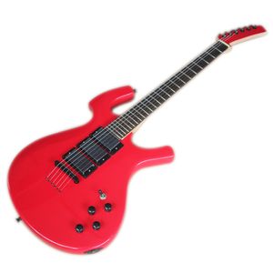 Factory Outlet-6 Saiten Rote ungewöhnliche elektrische Gitarre mit Palisander-Griffbrett, 24 Bünde