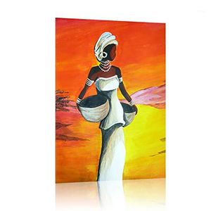 Gemälde Afrikanische Schwarze Frauen Abstrakt Wandkunst Leinwand Malerei Sexy Damen Naked Badezimmer Poster und Druckliebhaber Kuss Bilder Wohnkultur