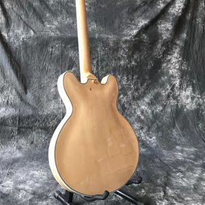 Guitare De Beauté Noir Personnalisé achat en gros de 2021 Jazz Gibuson ES Guitare électrique cordes touche de palissandre personnalisation de support beauté noire freeshipping