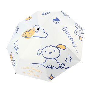 Ombrelli pieghevoli per cartoni animati di design Rain Sun Automatic per bambini Ombrello antipioggia per protezione UV da donna