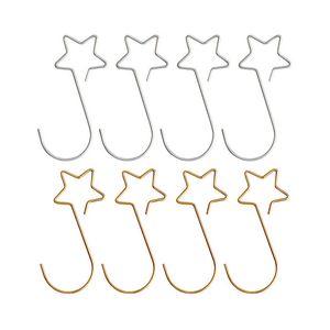 20pcs Weihnachtssternform Haken Ornamente Haken für Weihnachtsbaum -Hängeanhänger Metall Sterne Hangers Dekorationen