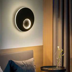 Vägglampa Bedside Modern Minimalistisk kreativ personlighet Enkel Living Room Aisle Background Nordic LED sovrum