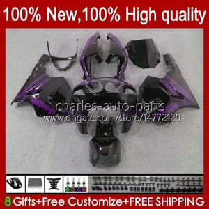 Bodywork Black Roxo Novo Corpo Para Kawasaki Ninja ZX-750 ZX7R ZX750 ZX 7 R ZX 750 28HC.145 ZX 7R 1996 1997 1998 1999 2000 2001 2002 2003 ZX-7R 96 97 99 99 00 01 02 03 Fairing OEM