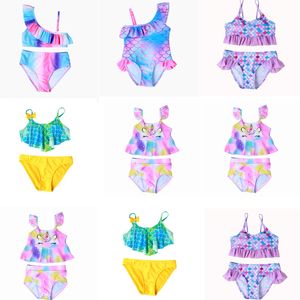 Girls Due pezzi Kid Nuotato Basi da bagno Costume da bagno Costume da bagno Costume da bagno Costume da bagno Costume da bagno Carino Bikini Split Beachwear