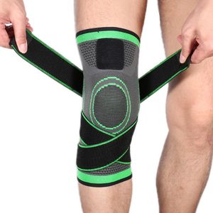 Sport Kneepad Men trycksatt elastisk kn￤st￶d senan Brace Fitness Gear Basketball Volleyball Protector Elbow Pads