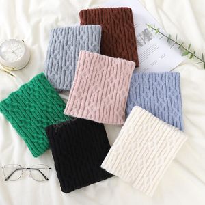 Mulheres inverno cashmere lenços aquecendo lã elástica malha anel pescoço lenço scarf fêmea engrossar ciclismo à prova de vento dirigindo falsa colarinho