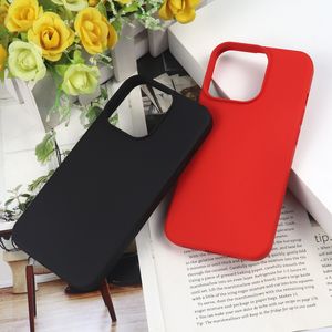 Custodie per telefoni in silicone liquido tinta unita antiurto per iPhone 13 Pro Max Skin Feel Cover posteriore