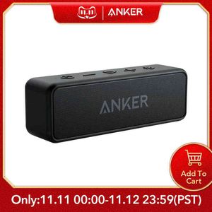 Anker Soundcore 2 مكبر صوت لاسلكي بلوتوث محمول أفضل باس 24 ساعة وقت تشغيل 66 قدم نطاق بلوتوث IPX7 مقاومة الماء H1111
