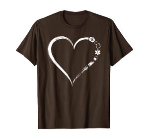 Tshirt da enfermeira do amor do coração para as mulheres presentes bonitos da enfermeira t-shirt