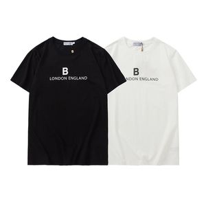 21ss London England style classic B design Black and white T-shirt women men Fashion summer Tees Letter printing Pullover Clothing mode hommes femme clothes