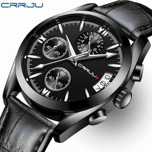 CRRJU Top Brand Luxury Mens Watches Male Military Sport Luminous Steel Watch Business quartz-watch Man Clock Relogio Masculin 210517