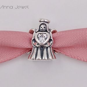DIY Подвески для ювелирных изделий Комплект, любящий Angel Charm Pandora 925 стерлингового серебра русалка браслеты женские браслеты цепные бусины кулон ожерелье на день рождения 792010cz