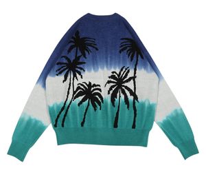 Męskie swetry kokosowe wiszące barwiony wełny sweter dla mężczyzn i kobiet luźny wysoki archiwum okrągły szyi sweter bez mgły
