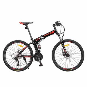 Mountainbike 26 tum 27 Snabbväxling Vuxen Man Shock Absorption All Terrain Folding Cykel