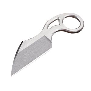 EDC Halskette Messer 440C Stone Washed Blade Outdoor Camping Wandern Überleben Rettungsmesser mit Kydex H5455