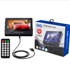 Multimedia bil mp5 mp4 videospelare Bluetooth FM sändare mottagare mp3 förlustfri musik u diskminneskort spela display m6