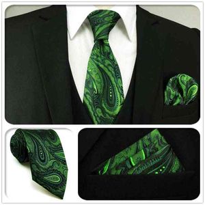 Wholesale long mens ties for sale - Group buy U30 Extra Long Paisley Dark Green Black Ties for Men Silk Skinny Butterfly Wedding Party Neckties G220312