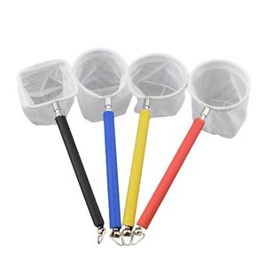 Acessórios de piscina 1 PC Aço inoxidável Ajustável Tanque de Peixe Captura de Níquel Scoop Rodada Redonda Bolso Quadrado Catching Nets Cor Aleatória