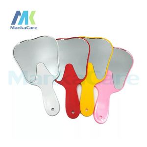 Compact Mirrors St Leuke Plastic Handvat Dental Spiegel Tandvorm Onbreekbare Patiënten Hand Multi Color Makeup Gift