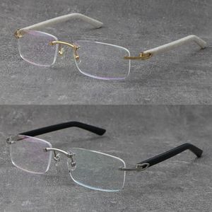 Fabrika Doğrudan Satış Çerçevesiz Kadın Erkek 18 k Altın Çerçeve Okuma Gözlükleri presbiyopik Gözlükler Metal Çerçeveler Miyop Optik Kollar Tahta Gözlük Aksesuarları Boyut: 56-18-140