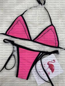 Peach Pink Bikini C23 Womens Swimsuit Printing Bathing Suit High Quality Swimwear with Pads For Women