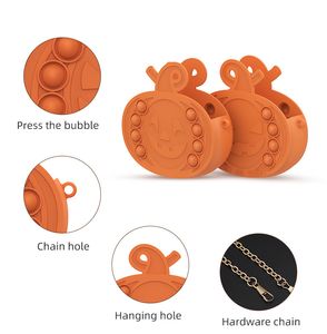 Push Bubble Halloween pumpkin basket silicone candy box Pressure Relief Board Controller Backpack Toy Creativity Popper Bag