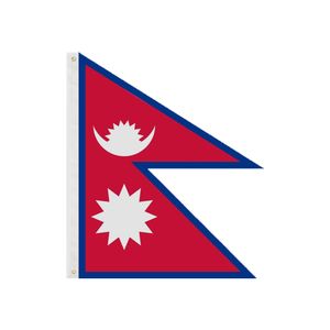 Nepal Flags National Polyester Banner Latający 90 * 150 cm 3 * Flaga 5 stóp na całym świecie na całym świecie można dostosować