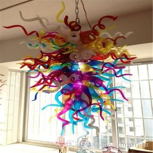 Modern Multi Color Crystal Chandelier Lamp Large Size Colorful Hand Blown Glass Decorative Turkish Chandeliers and Pendant Lamps