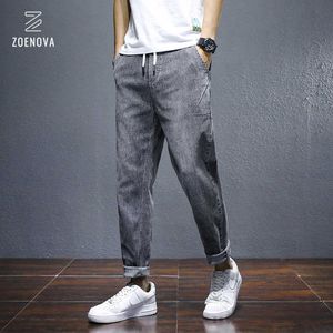 Brand Clothing Summer Men's Jeans Cotton Denim Hip Hop Harem Pants Joggers Streetwear Slim Gray Pants Hombre Harem Trousers Male 210622