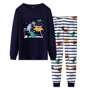 Springen Meter Jungen Mädchen Home Kleidung für Tiere Drucken Mode Kinder Pyjamas Baumwolle Sharks Kid Herbst Winter Tragen 210529