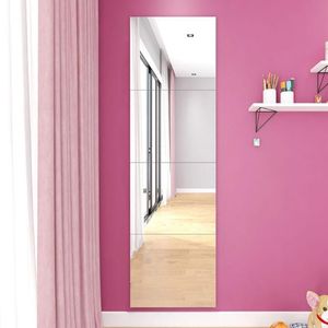Mirrors Splice Full Body Mirror Self-adhesive Stickers Square Crystal Wall Paper 3D Sticking Living Room Home Decorative