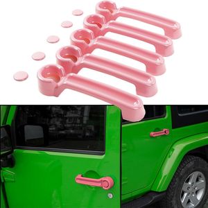 Copertura per maniglia esterna rosa per maniglia del portellone posteriore per Jeep Wrangler JK JKU 07-17 4 porte