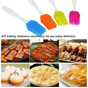 Wholesale rubber cooking pans for sale - Group buy tools Candy color Silicone Cook Baking Bread Oil Cream BBQ Utensil safety Basting Brush for cooking Pastry