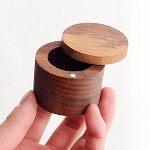 Fumo di legno naturale portatile di legno secco Herb Tabacco Stash Case Magnet Cover Design innovativo Mini Grinder Spice Miller Dugout Storage Box DHL Free